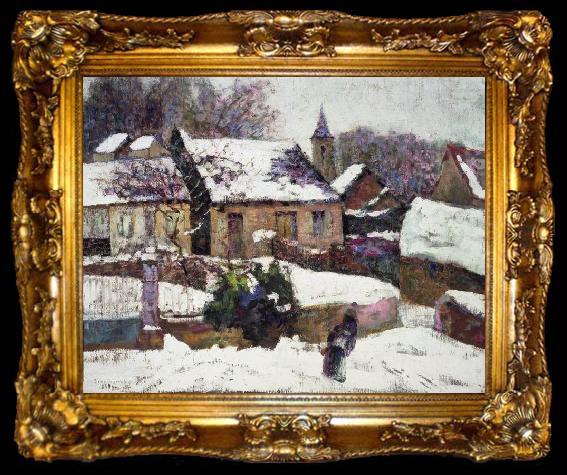 framed  unknow artist Wet Snow, Auvergne, ta009-2